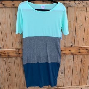 LuLaRoe Julia colorblock dress